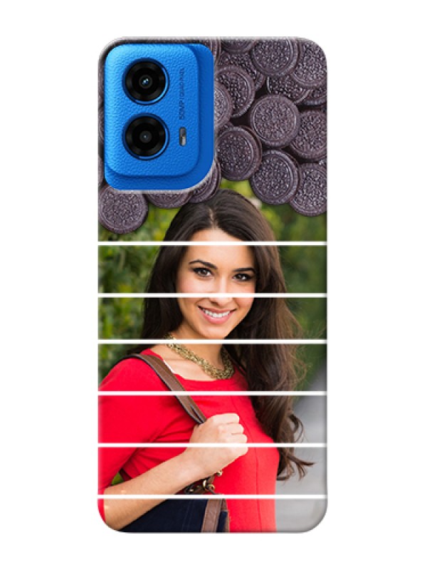 Custom Moto G45 5G Custom Hard Phone Case - With Oreo Biscuit Design