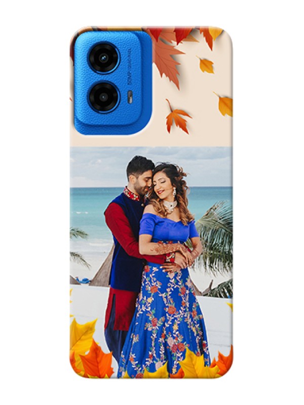 Custom Moto G45 5G Custom Hard Phone Case - Autumn Maple Leaves Design