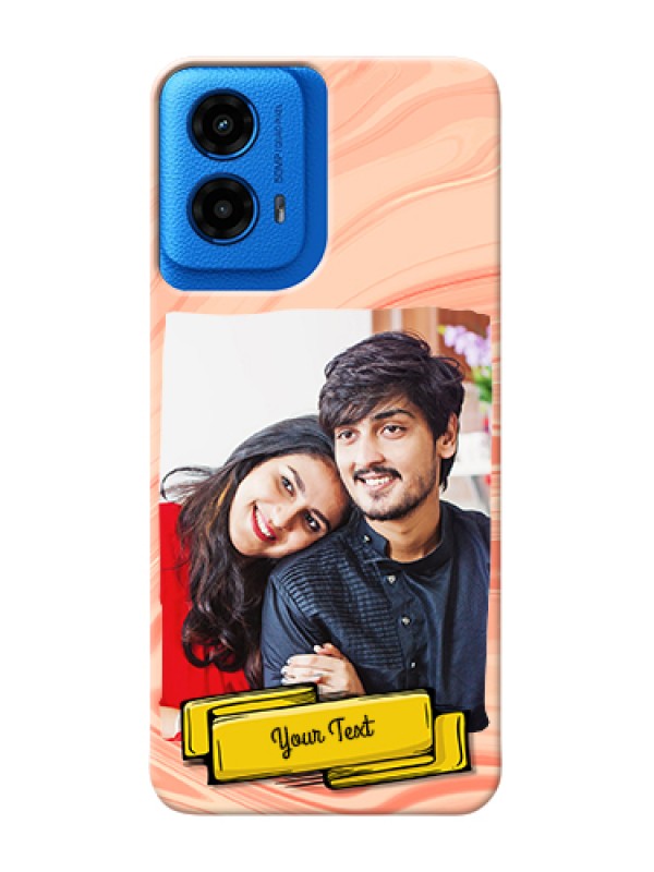 Custom Moto G45 5G Custom Hard Phone Case - Marble Texture Design