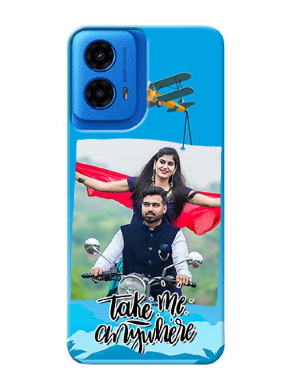 Custom Moto G45 5G Custom Hard Phone Case - Traveller Design