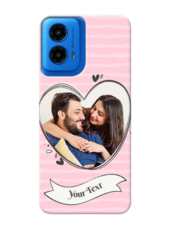 Custom Moto G45 5G Custom Hard Phone Case - Vintage Heart Design