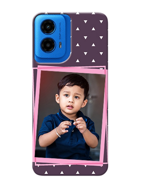 Custom Moto G45 5G Custom Hard Phone Case - Triangle Pattern Dotted Design