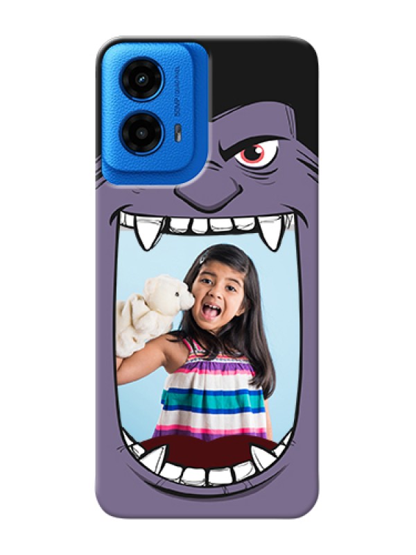 Custom Moto G45 5G Custom Hard Phone Case - Angry Monster Design
