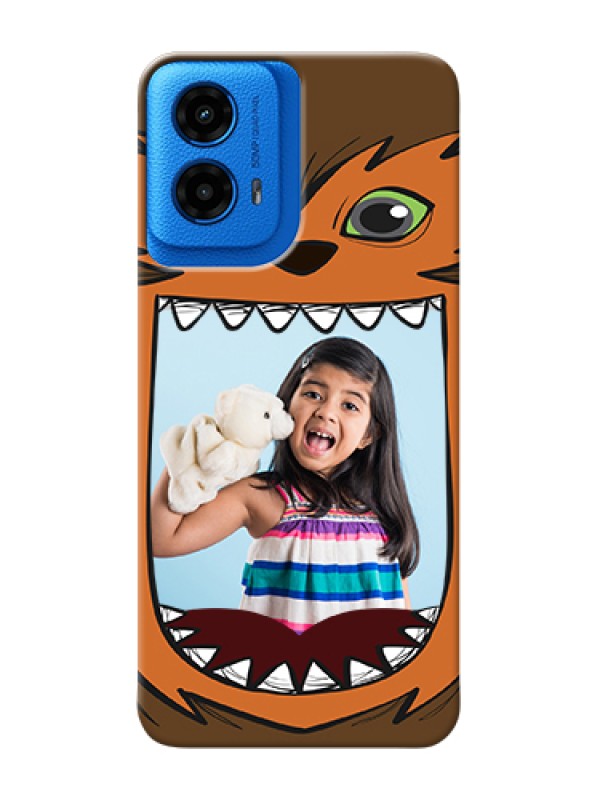 Custom Moto G45 5G Custom Hard Phone Case - Owl Monster Back Case Design