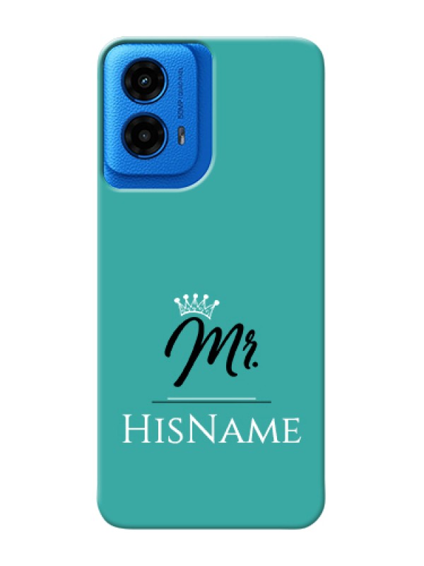 Custom Moto G45 5G Custom Hard Phone Case - Mr With Name Design
