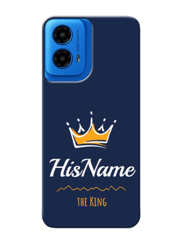 Custom Moto G45 5G Custom Hard Phone Case - King With Name Design