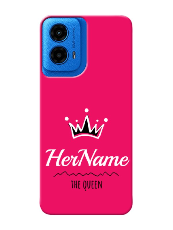 Custom Moto G45 5G Custom Hard Phone Case - Queen With Name Design