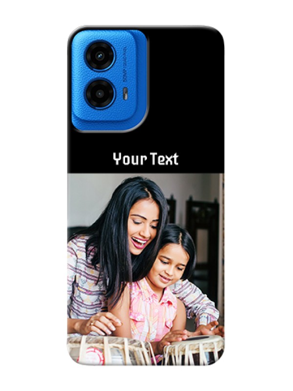 Custom Moto G45 5G Custom Hard Phone Case - Photo With Name Design