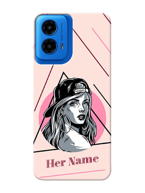 Custom Moto G45 5G Custom Hard Phone Case - Rockstar Girl Design