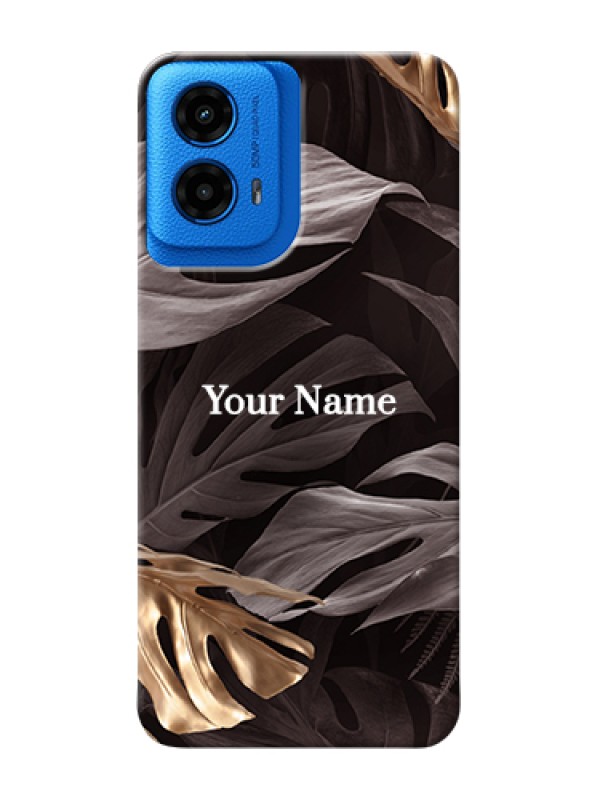 Custom Moto G45 5G Custom Hard Phone Case - Wild Leaves Digital Paint Design