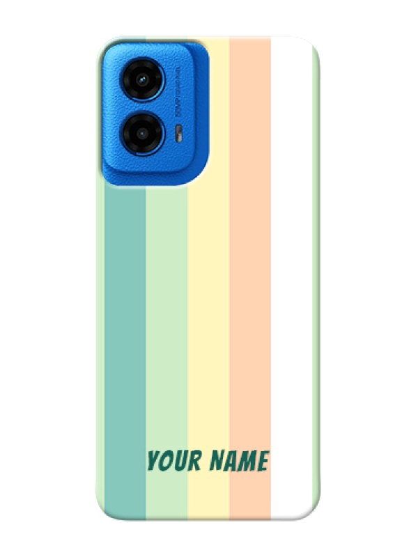 Custom Moto G45 5G Custom Hard Phone Case - Multi - Colour Stripes Design