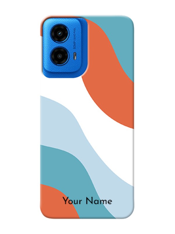 Custom Moto G45 5G Custom Hard Phone Case - Coloured Waves Design