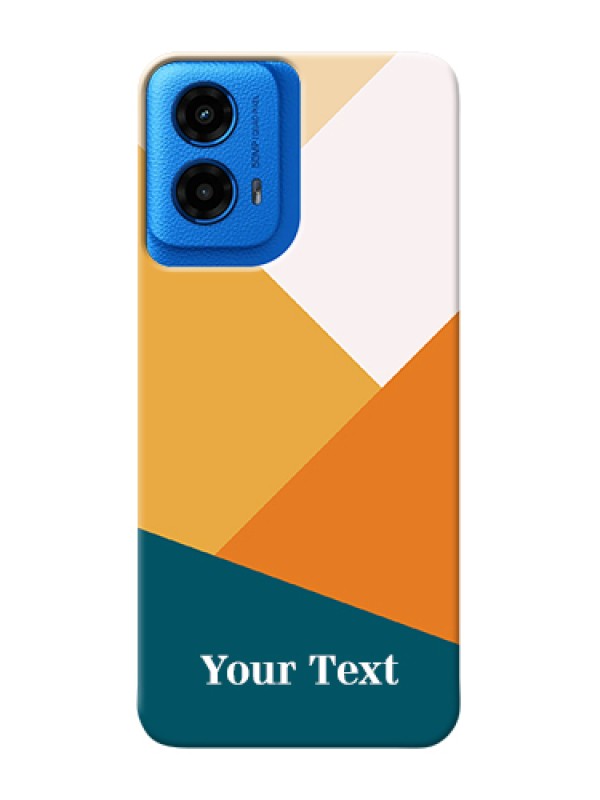 Custom Moto G45 5G Custom Hard Phone Case - Stacked Multi - Colour Design