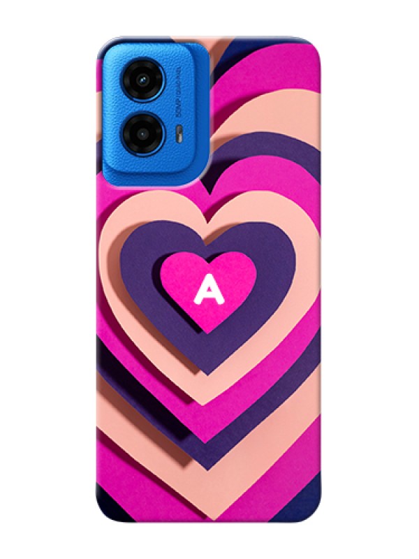 Custom Moto G45 5G Custom Hard Phone Case - Cute Heart Pattern Design
