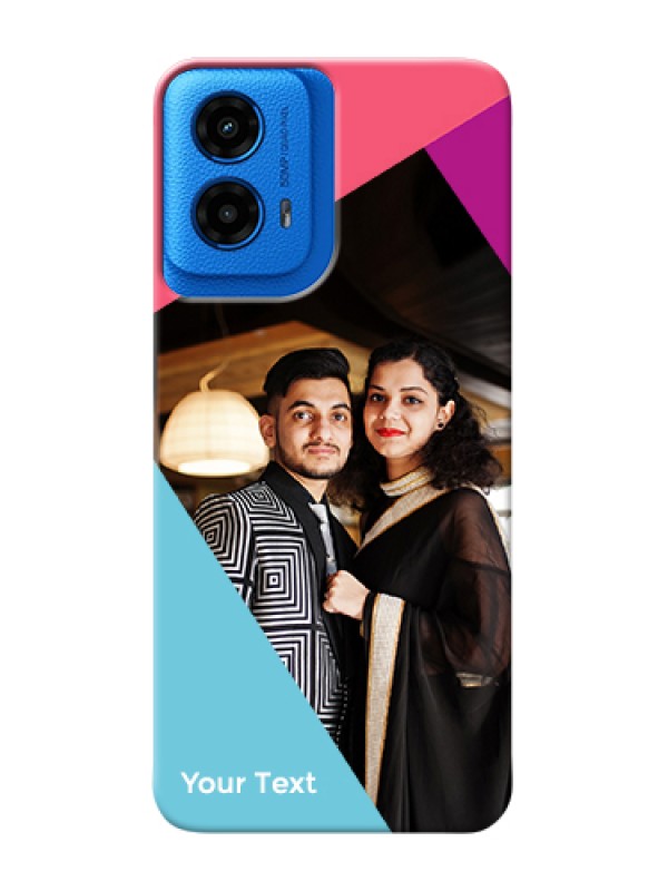 Custom Moto G45 5G Custom Hard Phone Case - Stacked Triple Colour Design