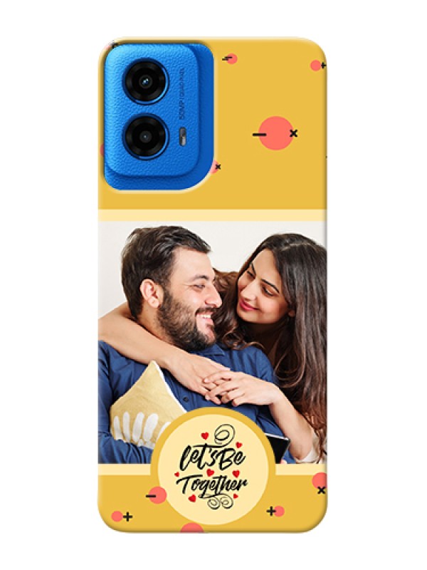 Custom Moto G45 5G Custom Hard Phone Case - Lets Be Together Design