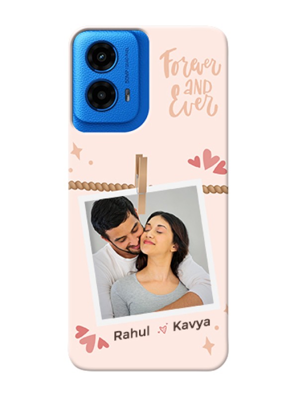 Custom Moto G45 5G Custom Hard Phone Case - Forever And Ever Love Design
