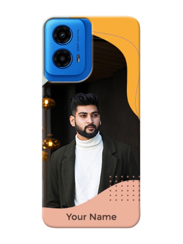 Custom Moto G45 5G Custom Hard Phone Case - Tri - Coloured Overlay Design