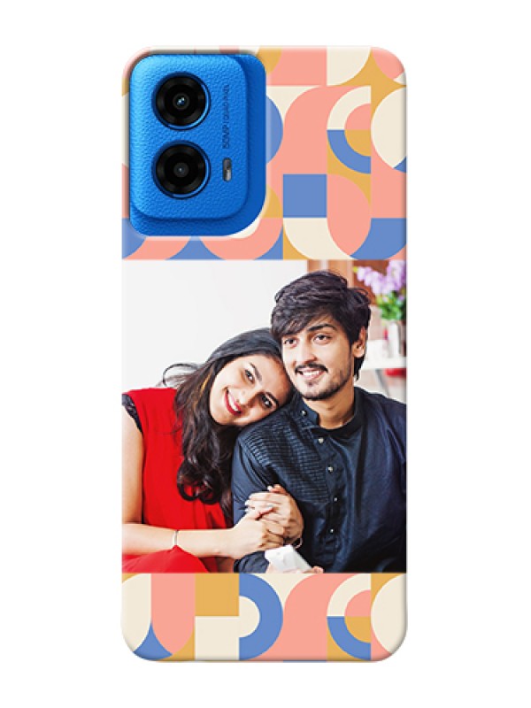 Custom Moto G45 5G Custom Hard Phone Case - Semi - Circle Maze Pattern Design