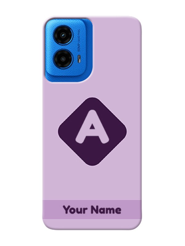 Custom Moto G45 5G Custom Hard Phone Case - Custom Letter In Curved Badge Design