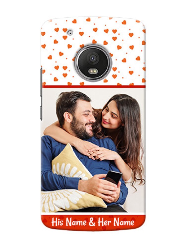 Custom Motorola Moto G5 Plus Orange Love Symbol Mobile Cover Design