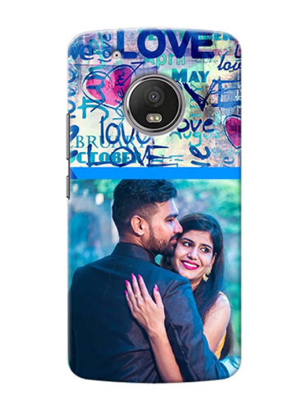 Custom Motorola Moto G5 Plus Colourful Love Patterns Mobile Case Design