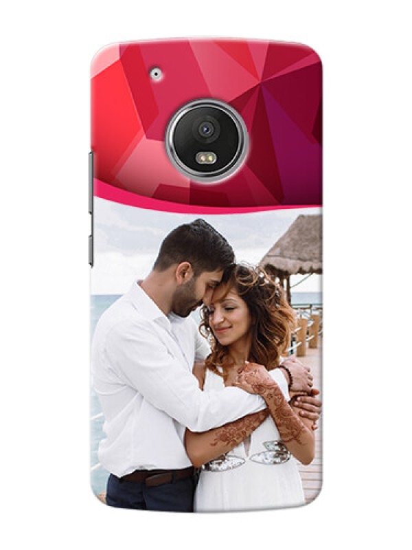 Custom Motorola Moto G5 Plus Red Abstract Mobile Case Design