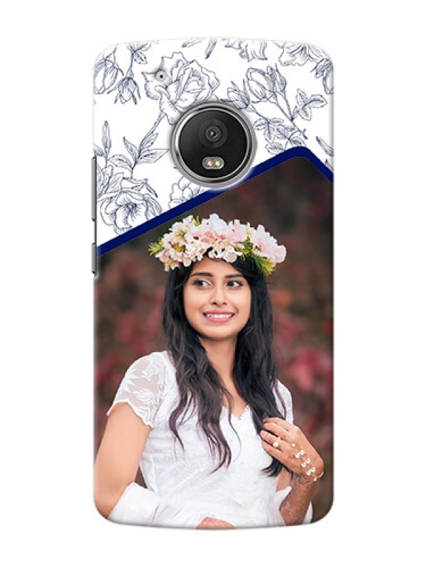 Custom Motorola Moto G5 Plus Floral Design Mobile Cover Design