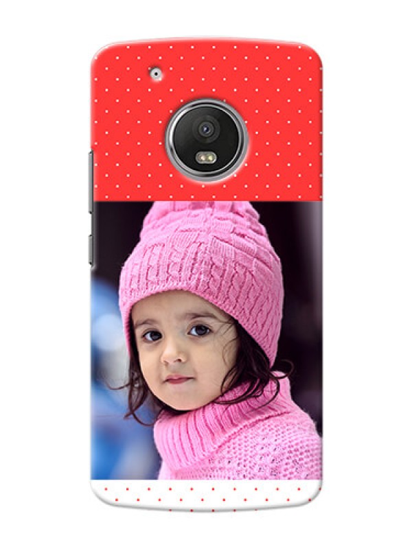 Custom Motorola Moto G5 Plus Red Pattern Mobile Case Design