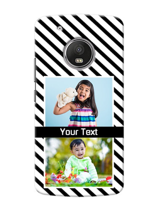 Custom Motorola Moto G5 Plus 2 image holder with black and white stripes Design