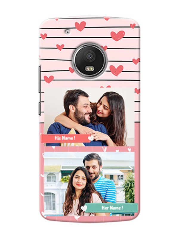 Custom Motorola Moto G5 Plus 2 image holder with hearts Design