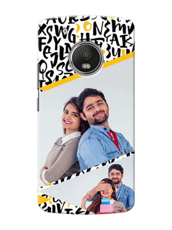 Custom Motorola Moto G5 Plus 2 image holder with letters pattern  Design