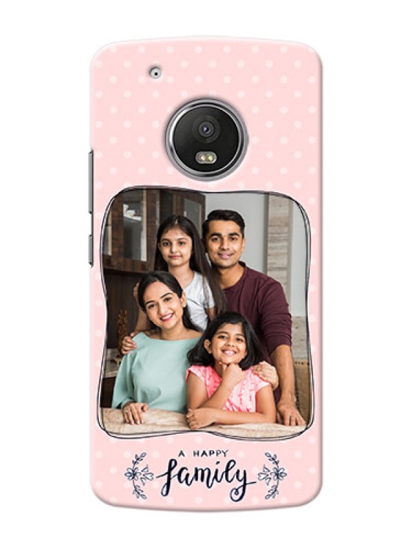 Custom Motorola Moto G5 Plus A happy family with polka dots Design