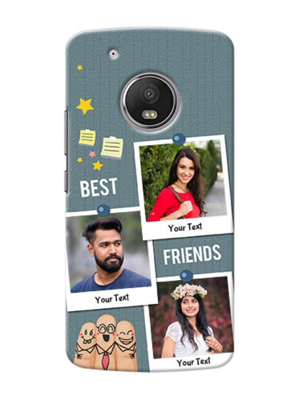 Custom Motorola Moto G5 Plus 3 image holder with sticky frames and friendship day wishes Design