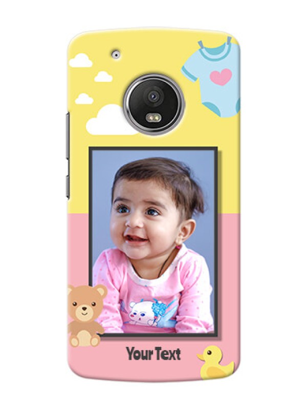 Custom Motorola Moto G5 Plus kids frame with 2 colour design with toys Design