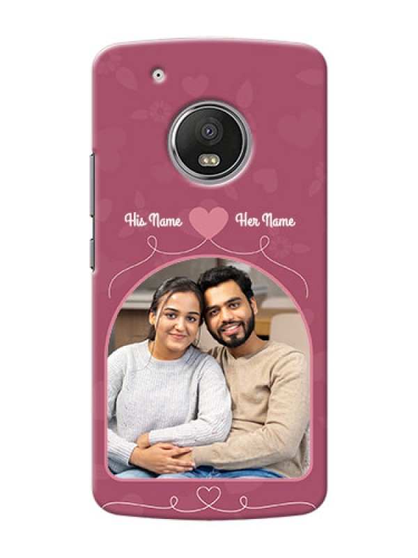 Custom Motorola Moto G5 Plus love floral backdrop Design