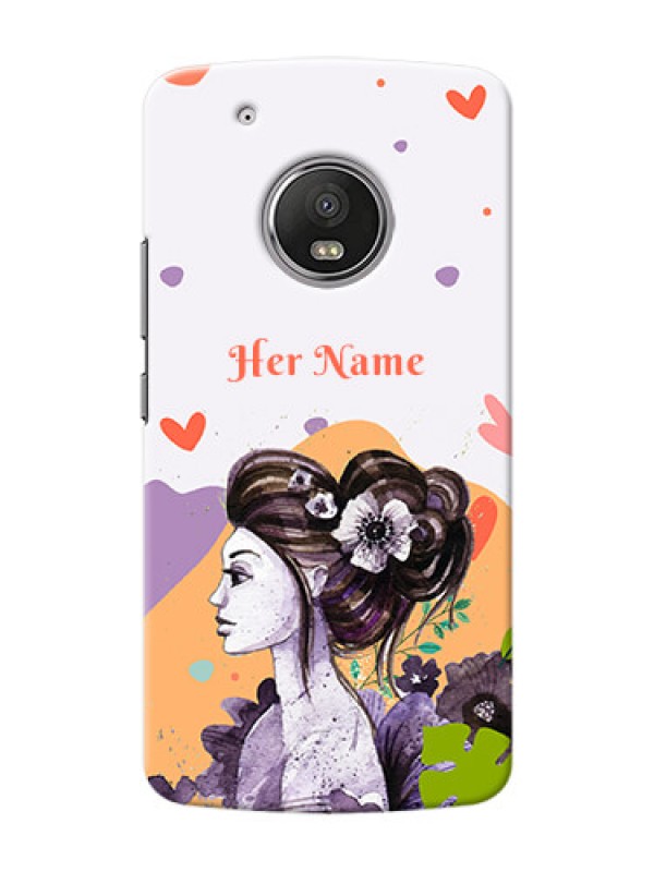 Custom Moto G5 Plus Custom Mobile Case with Woman And Nature Design