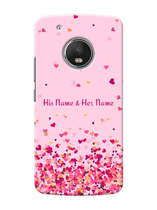 Custom Moto G5 Plus Phone Back Covers: Floating Hearts Design