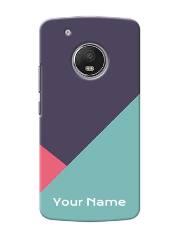 Custom Moto G5 Plus Custom Phone Cases: Tri Color abstract Design