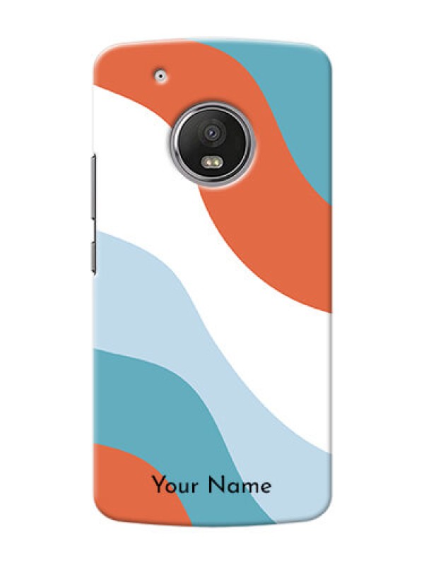 Custom Moto G5 Plus Mobile Back Covers: coloured Waves Design
