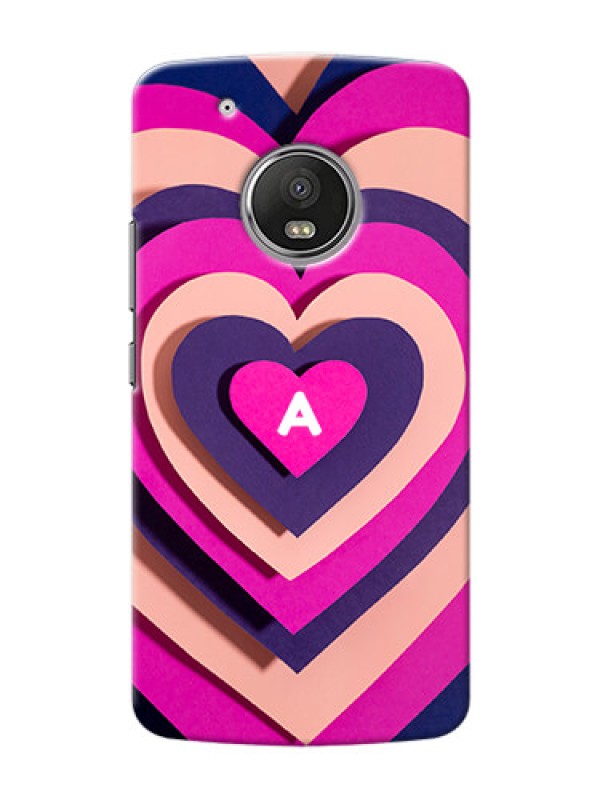 Custom Moto G5 Plus Custom Mobile Case with Cute Heart Pattern Design