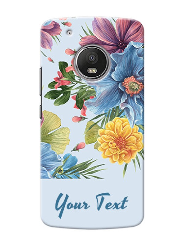 Custom Moto G5 Plus Custom Phone Cases: Stunning Watercolored Flowers Painting Design
