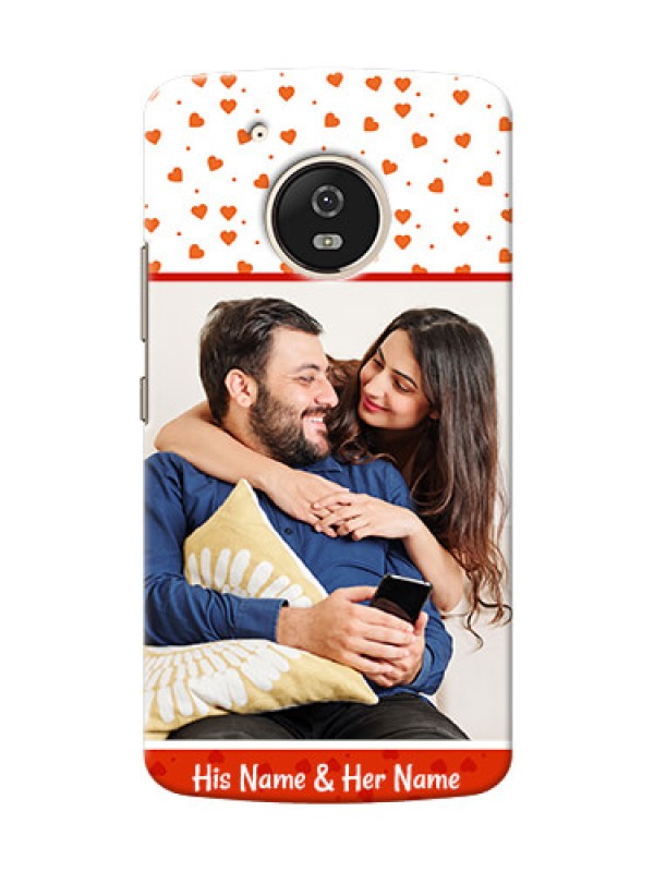 Custom Motorola Moto G5 Orange Love Symbol Mobile Cover Design