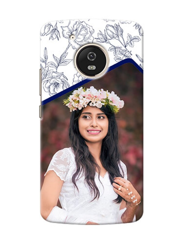 Custom Motorola Moto G5 Floral Design Mobile Cover Design