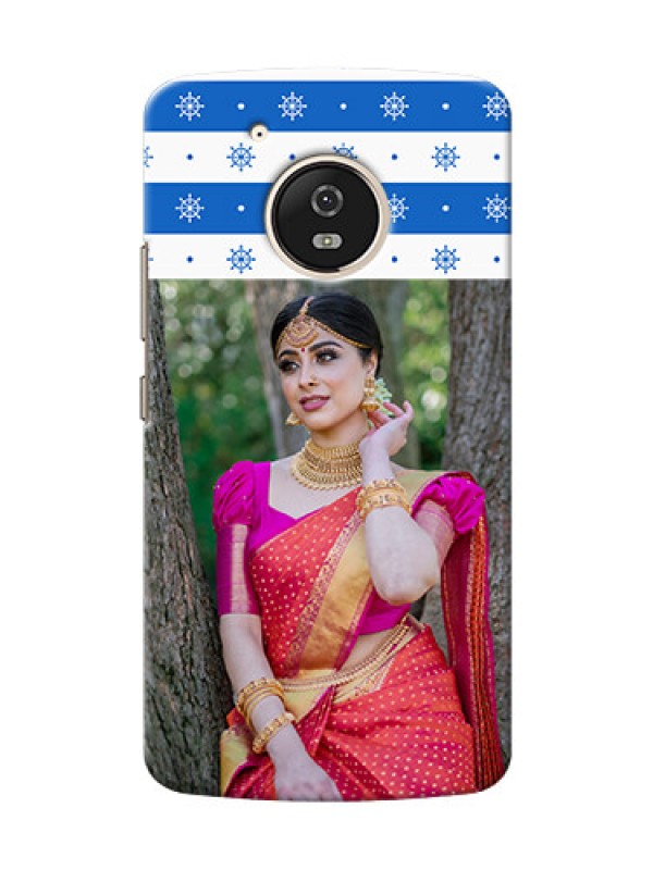 Custom Motorola Moto G5 Snow Pattern Mobile Back Case Design