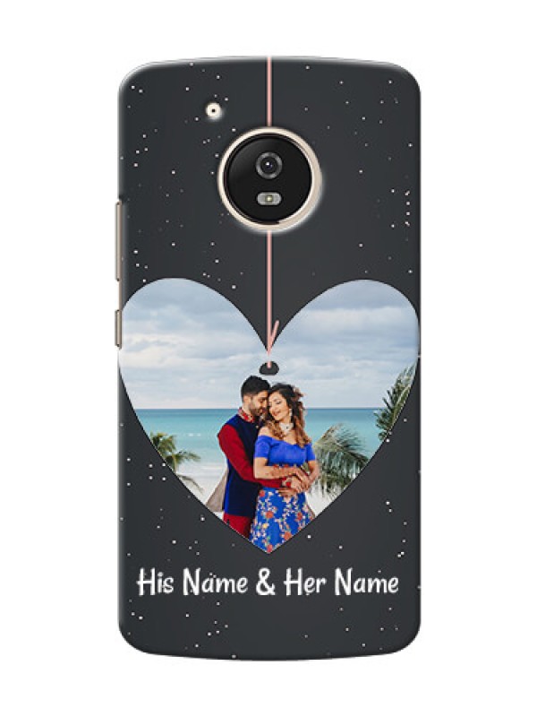 Custom Motorola Moto G5 Hanging Heart Mobile Back Case Design