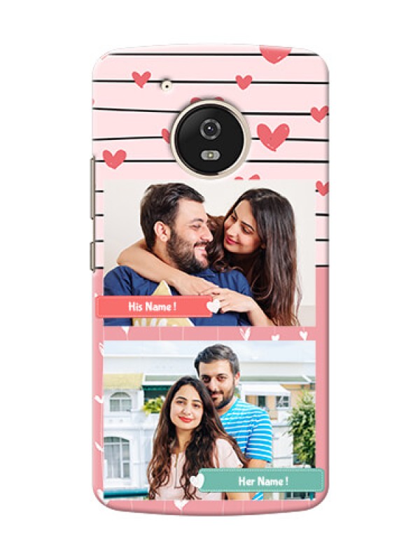 Custom Motorola Moto G5 2 image holder with hearts Design