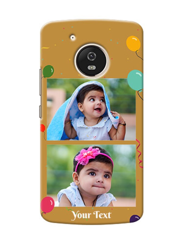 Custom Motorola Moto G5 2 image holder with birthday celebrations Design