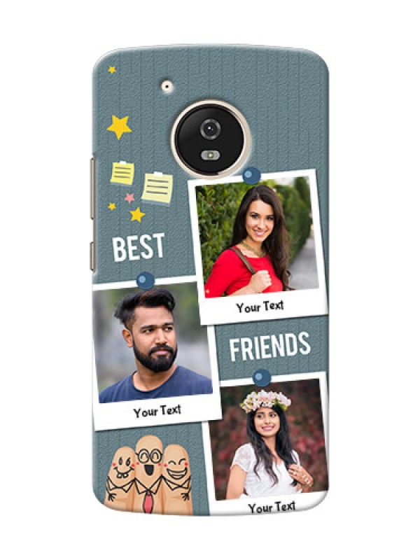 Custom Motorola Moto G5 3 image holder with sticky frames and friendship day wishes Design