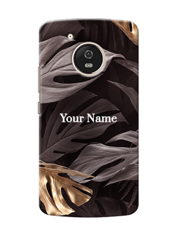 Custom Moto G5 Mobile Back Covers: Wild Leaves digital paint Design